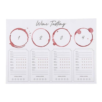 Wine Tasting Placemats