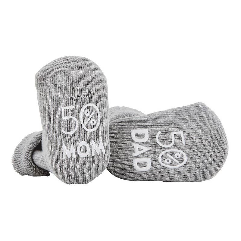 50% Mom / 50% Dad Infant Socks