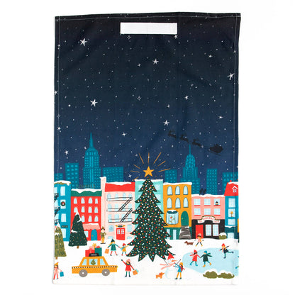 Winter Nights and City Lights Kitchen Towel