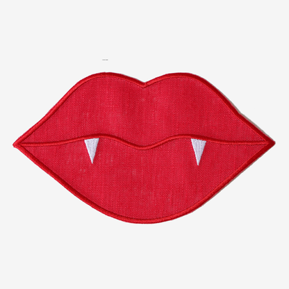 Vampire Lips Linen Cocktail Napkins Set of 4