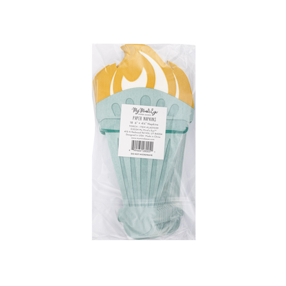 Lady Liberty Torch Paper Napkins