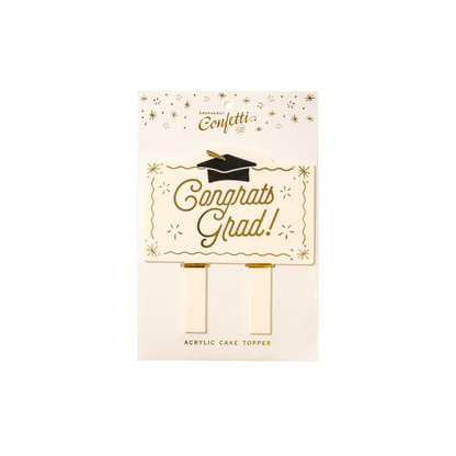 Congrats Grad Acrylic Cake Topper
