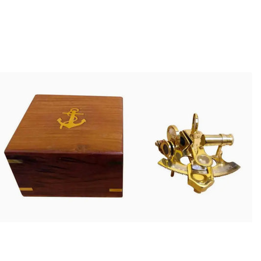 Scout's Brass Sextant 4" with Rosewood Box