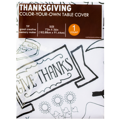 Thanksgiving Kids Coloring Paper Tablecloth