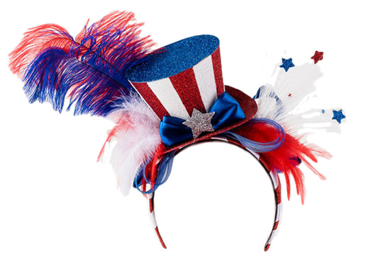 Red White Blue Tiny Hat Headband