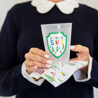 Skiers Paper Beverage Napkins