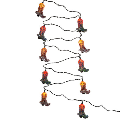 Glitter Cowboy Boots String Lights
