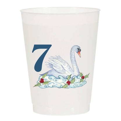 12 Days of Christmas Frosted Plastic Cups