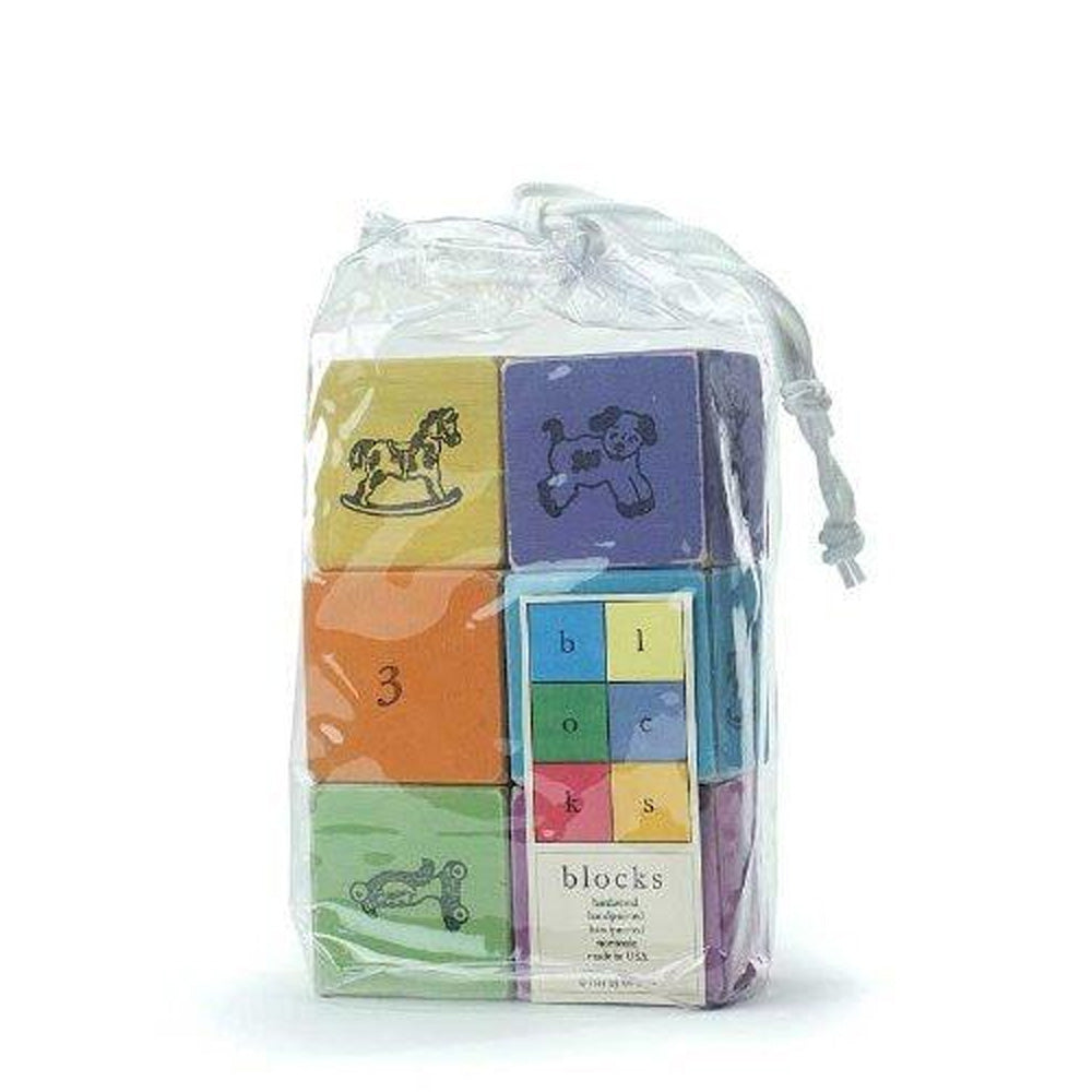 Primary Colors Handpainted Wooden Blocks Set