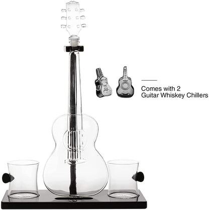 Guitar Decanter and Glasses Set