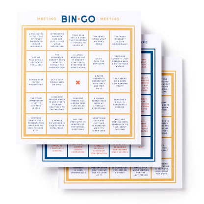 Bin-go To A Dumb Meeting Bingo Game