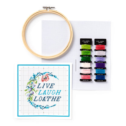 Live Laugh Loathe Cross Stitch Kit