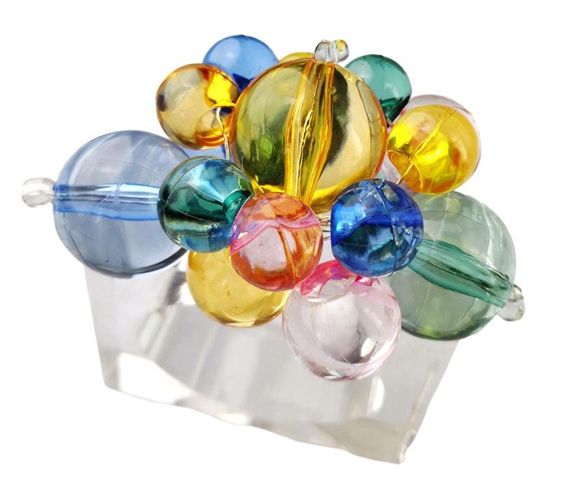Pastel Beads Napkin Rings (Set/4)