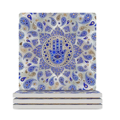 Hamsa Ceramic Coasters