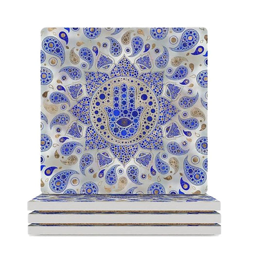 Hamsa Ceramic Coasters