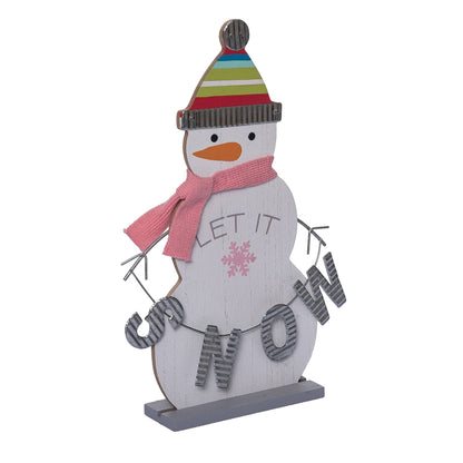 Wooden Snowman Tabletop Decoration