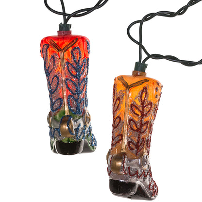 Glitter Cowboy Boots String Lights