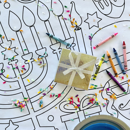 Hanukkah Kids Coloring Tablecloth