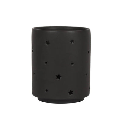 Moon Cut Out Black Tealight Candle Holder