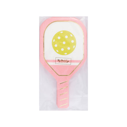 My Mind's Eye Pink Pickleball Paddle Paper Napkins