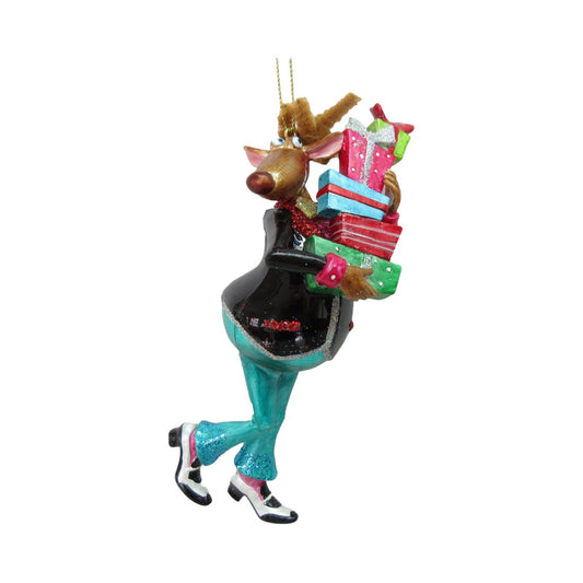 Shopping Male Reindeer Ornament