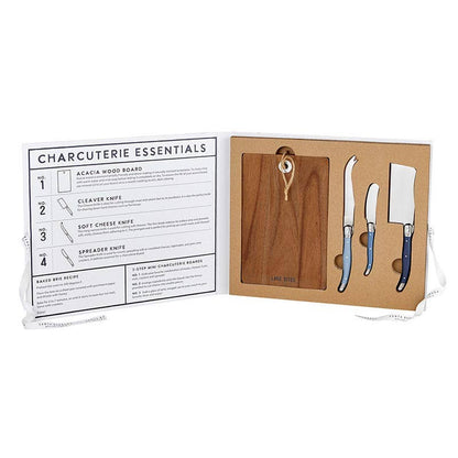 Lake Life Cutting Board and Cheese Knives Gift Set