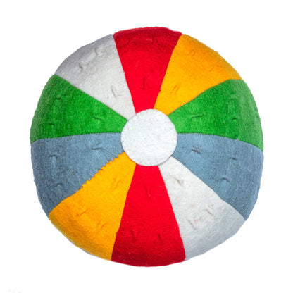 Beach Ball Woolen Throw Pillow