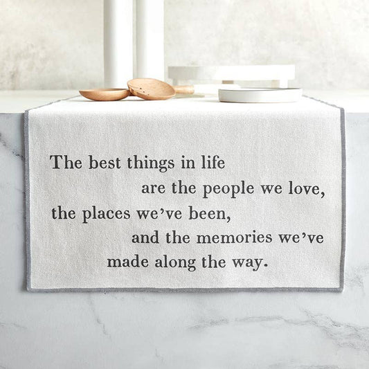 Best Things In Life Table Runner