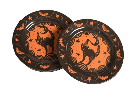 Bethany Lowe Halloween Scaredy Cat Plates