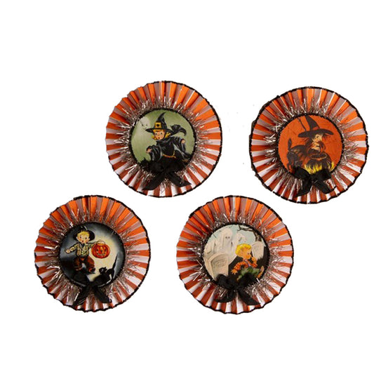 Bethany Lowe Retro Halloween Rosette Ornaments