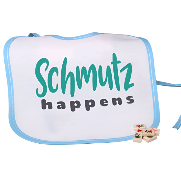 Blue Schmutz Happens Bib