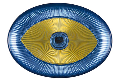 Blue and Gold Eye Oval Plate