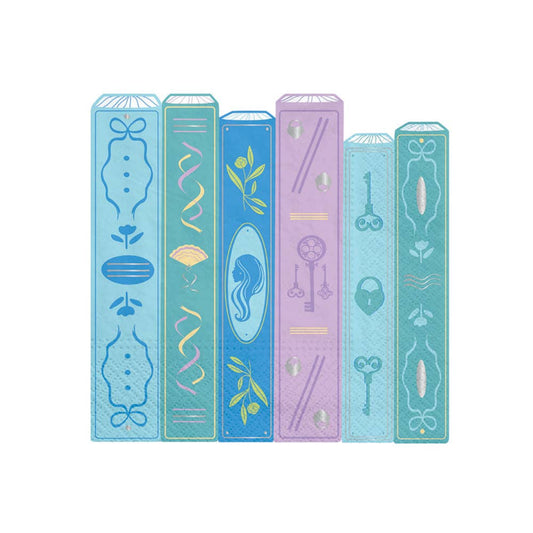 Decorative book-shaped paper napkins 