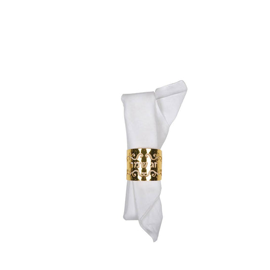 Chag Sameach Gold Napkin Rings Set of 4