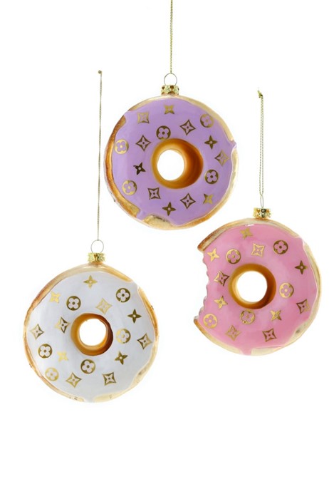 Cody Foster Pastel Fashion House Donuts Ornaments Set of 3