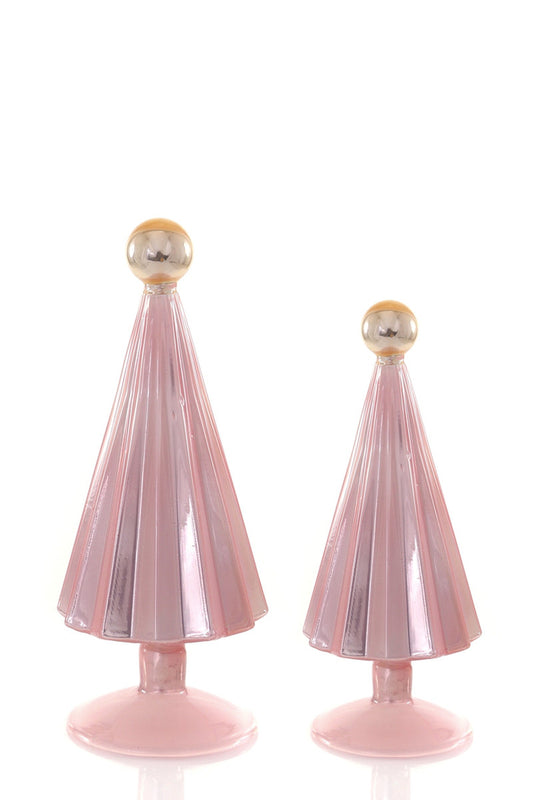 Cody Foster Pink Plated Tabletop Trees (Set/2)