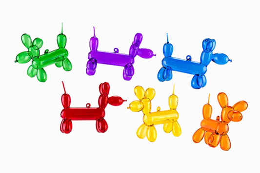 Colorful Balloon Dogs Ornaments Set