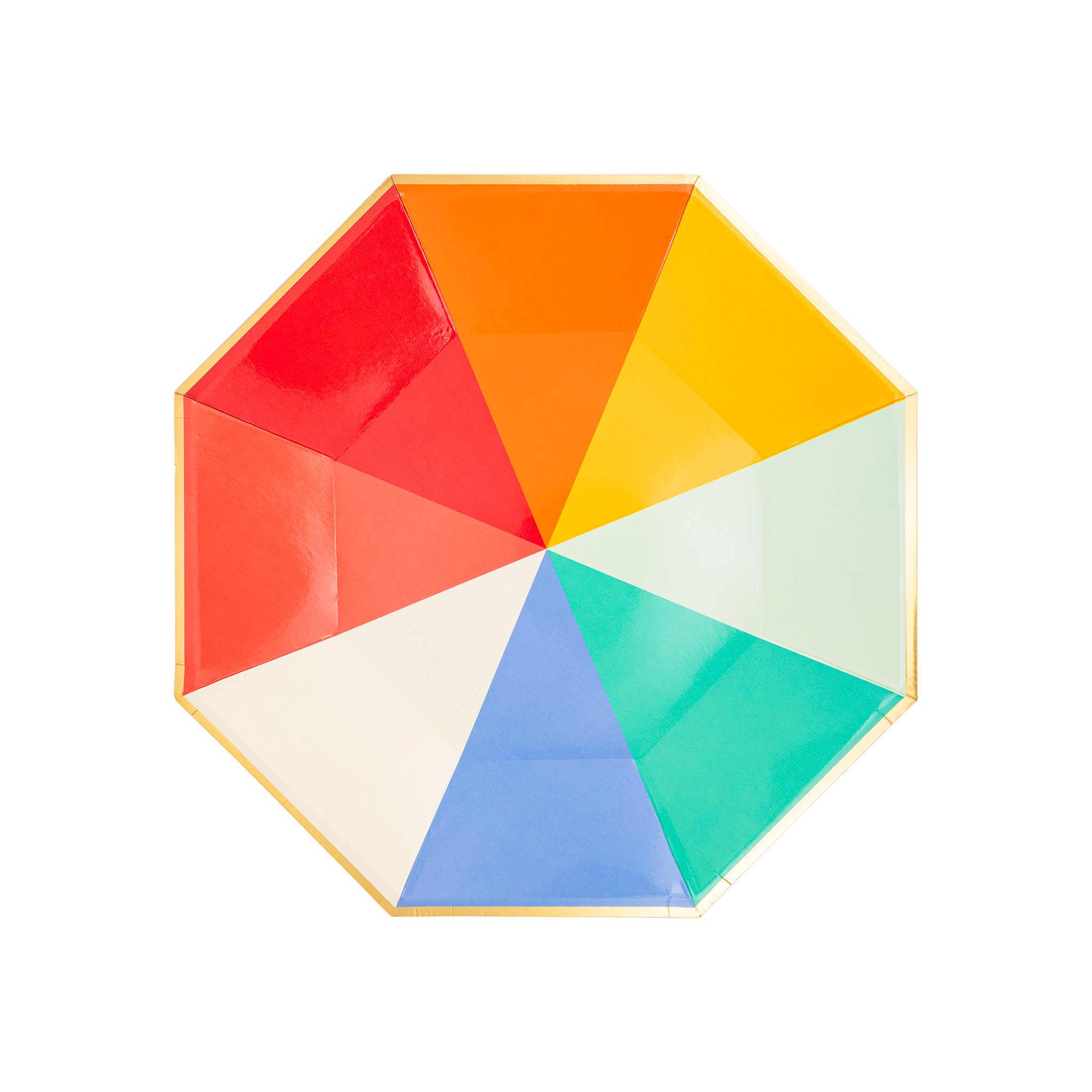Colorful Blocks Paper Plates