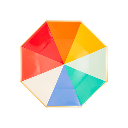 Colorful Blocks Paper Plates