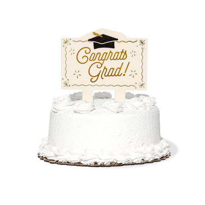 Congrats Grad!' cake topper  