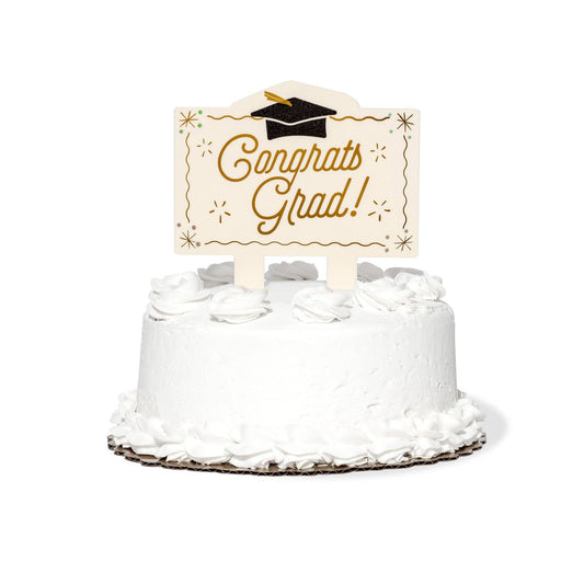 Congrats Grad!' cake topper  