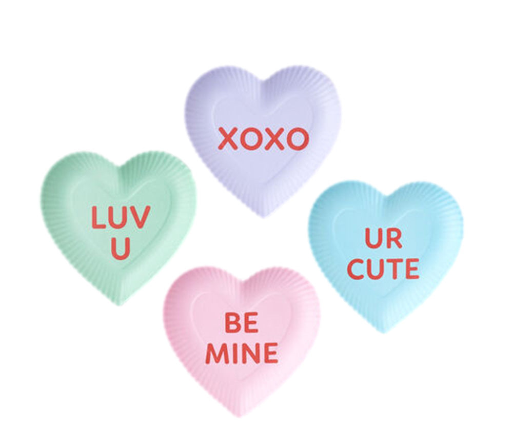 Conversation Hearts Melamine Plates