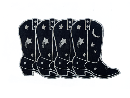 Cowboy Boot Linen Cocktail Napkins Set of 4