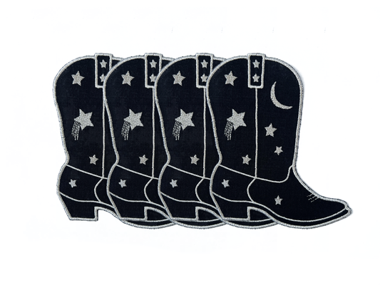 Cowboy Boot Linen Cocktail Napkins Set of 4