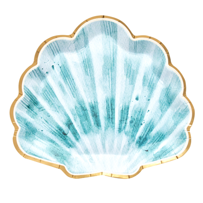Die Cut Sea Shell Paper Salad Plates 