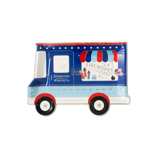 Firework Food Truck Shaped Paper Plates