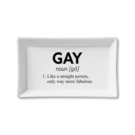 Gay Description Ceramic Tray