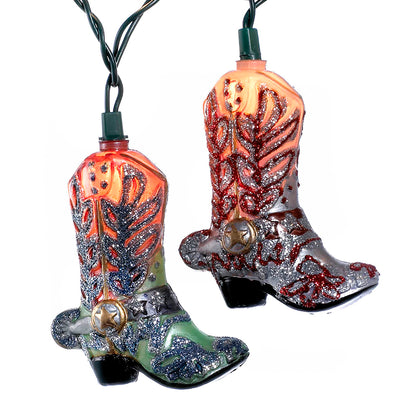 Glitter Cowboy Boots String Lights