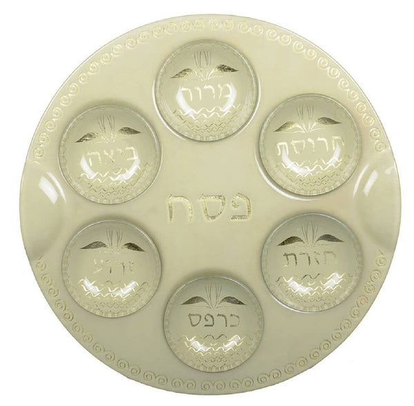 Gold Curlicue Border Passover Seder Plate with Bowls – A Gifted Solution