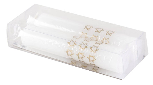 Gold Star of David Petite Shabbat Candles Set of 2